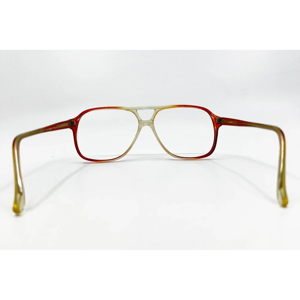 Zinco Kennedy Eyeglass Frames Mens Brown Fade Aviator Double Bridge 56-16-140